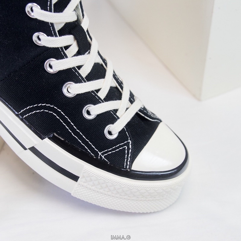 CHÍNH HÃNG | Giày Converse 1970s Plus Trắng, Đen Cổ Cao, Đế Độn 5cm  | IMMA.G