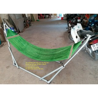 (GIÁ TẠI XƯỞNG) Võng Xếp Sài Gòn Khung Thép Sơn Tĩnh Điện Phi 32 Size Người Lớn Tải trọng 250kg