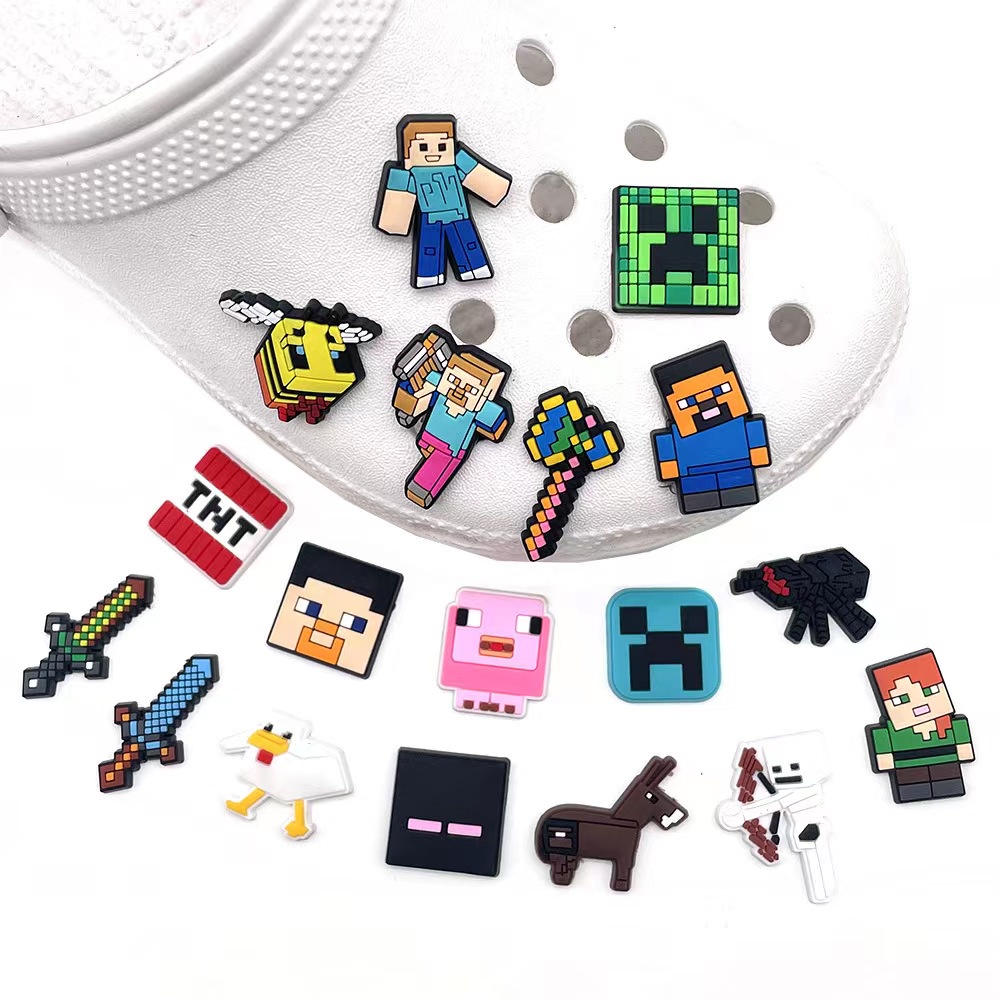Dép Crocs pvc In Hình Nhân Vật Hoạt Hình Minecraft 888 Phong Cách Cho Bạn Chọn Từ DIY