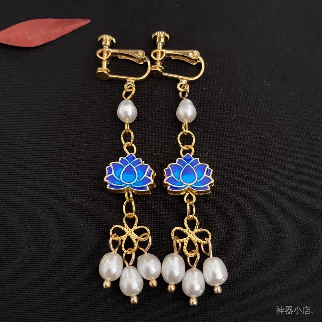 [Bông Tai Kẹp Cổ Điển Thần Tiên Xinlange Chính Hãng Siêu Cổ Điển Hình Kẹp Tai Thần Tiên Phong Cách Cổ Điển