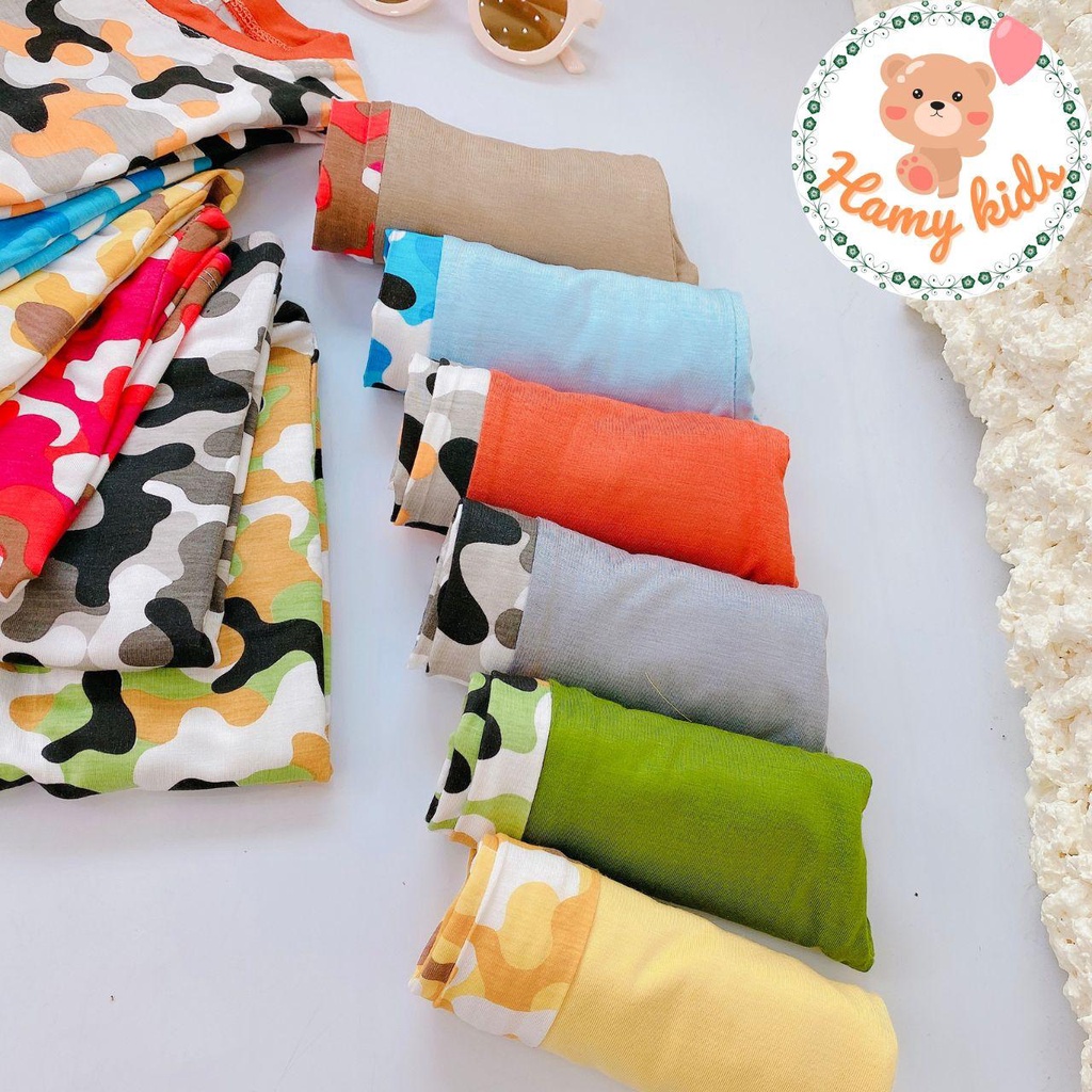 Đồ Bộ Trẻ Em Minky Mom Chính Hãng Thun lạnh Raplan Quần Hoa Văn Lính Nhí Đáng Yêu Cho Bé 0-5 Tuổi Dưới 20kg - Hamykids
