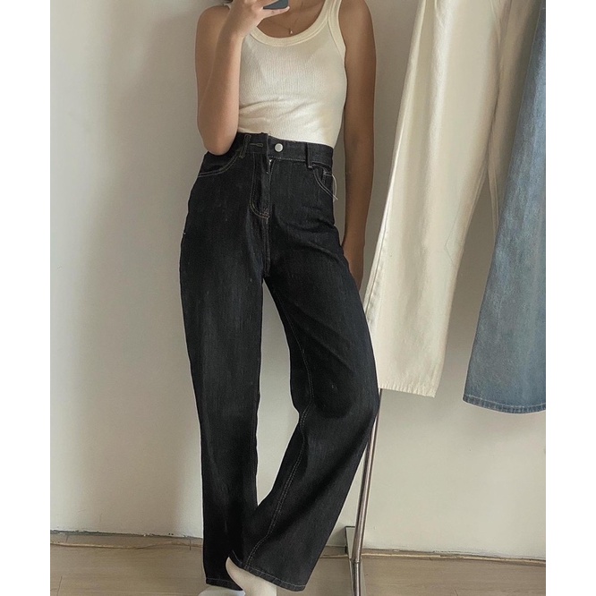 Quần Tiêu Đen Chỉ Nâu