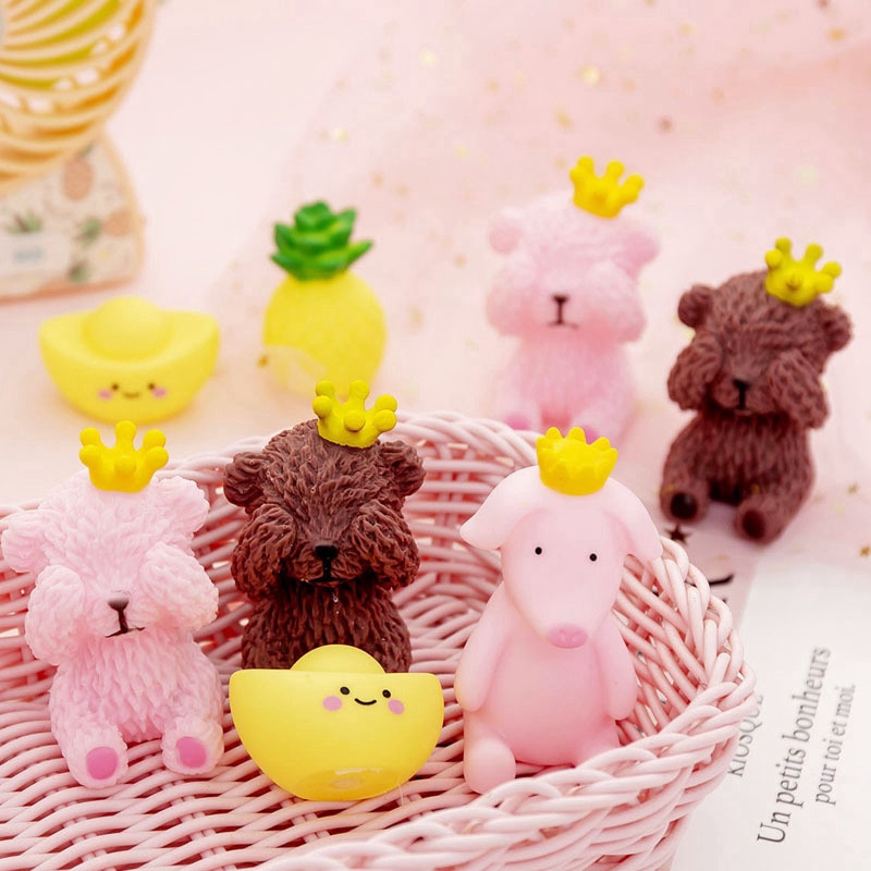 FJI  Funny Cartoon Royal Bear Students Relieve Pressure Vent Vocal Animal Trick Make Fun of Toys