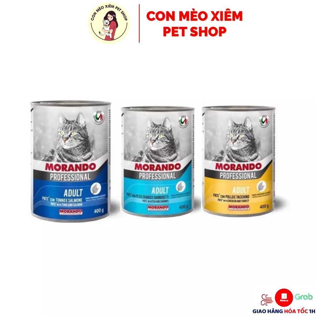 Pate cho mèo Morando miglior gatto lon 400g , thức ăn tăng cân Con Mèo Xiêm