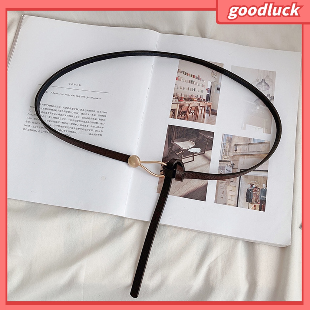 Thắt Lưng Giả Da Khóa Kim Loại Thời Trang Cho Nữ