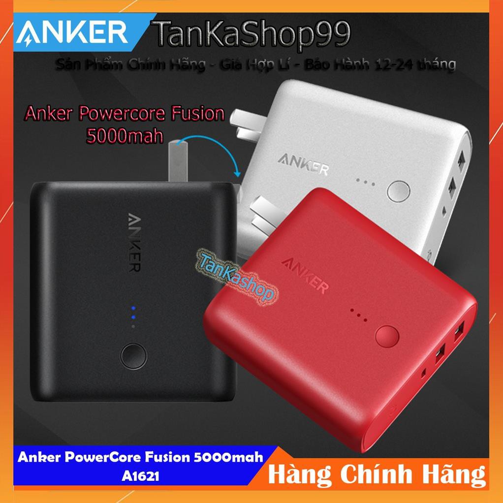 [Mã ELMS5 giảm 7% đơn 300K] Củ Sạc Kiêm Pin Dự Phòng Anker PowerCore Fusion 5000mah - A1621