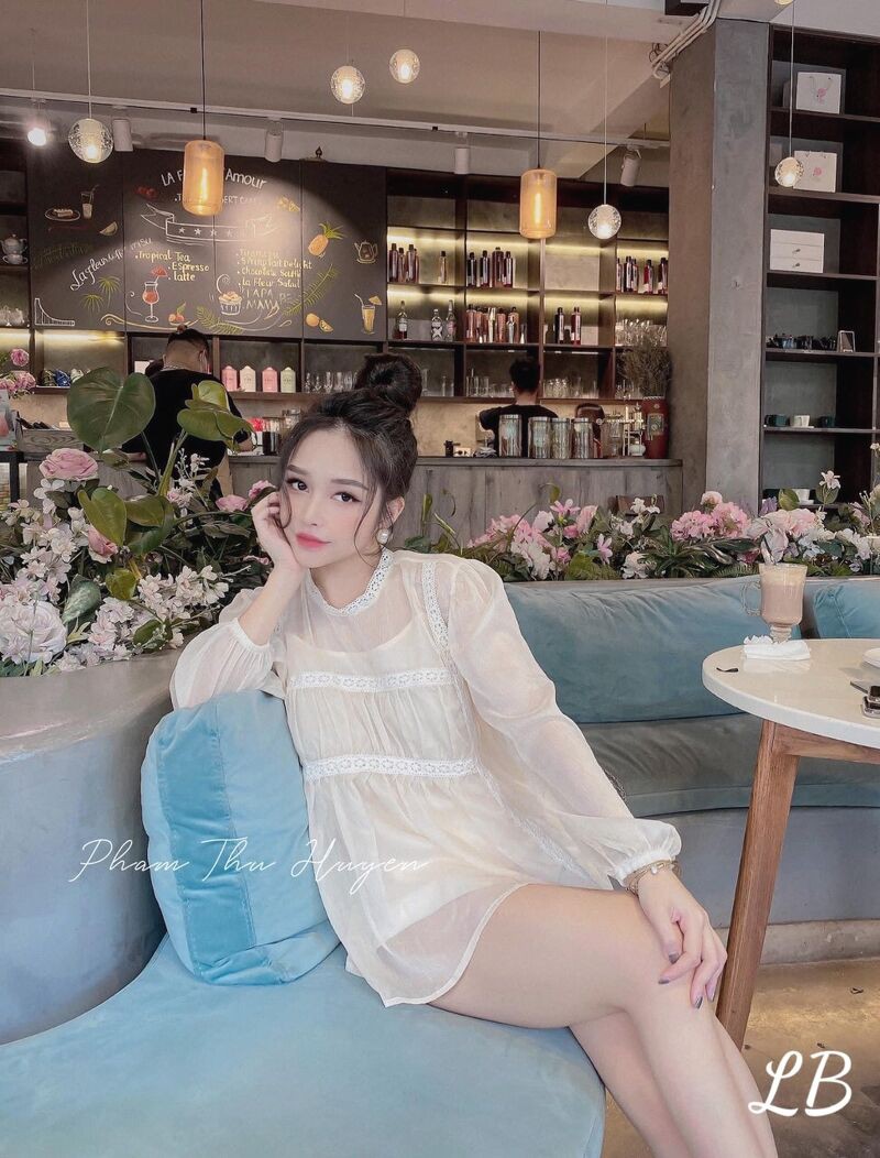 Áo babydoll viền ren mới