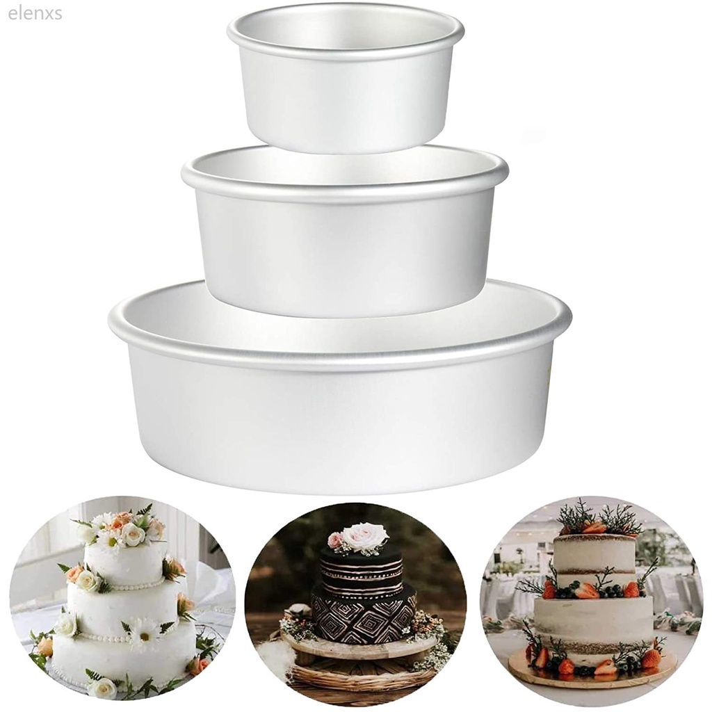 Khuôn làm bánh hình tròn bằng hợp kim nhôm size 4/5/6/8 inch