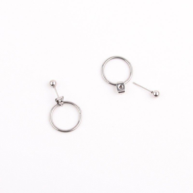 1 chiếc - Khuyên tai xỏ lỗ tròn unisex