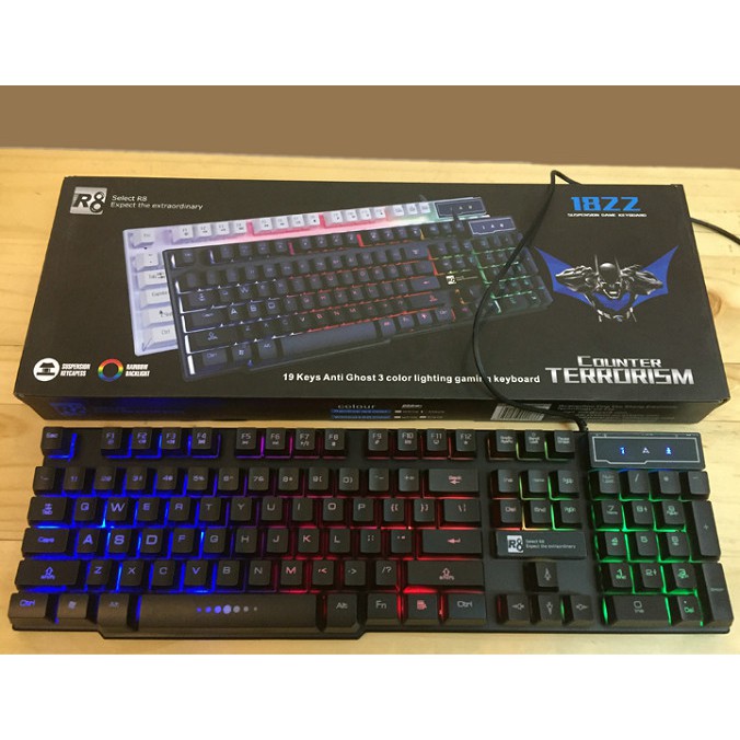 Bàn phím R8 1822 + lót - PHÍM CHUYÊN GAME