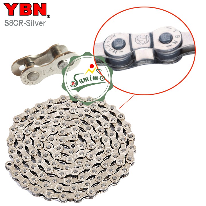 Sên xe đạp YBN S8CR - Xích xe đạp 8 tốc độ - Chính hãng