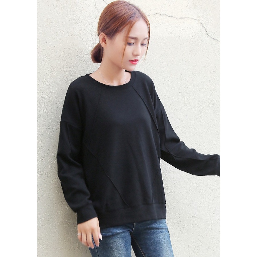 Áo sweater nữ form rộng Hàn Quốc BASU áo nỉ nữ nhiều màu trending_VIETCEN | BigBuy360 - bigbuy360.vn