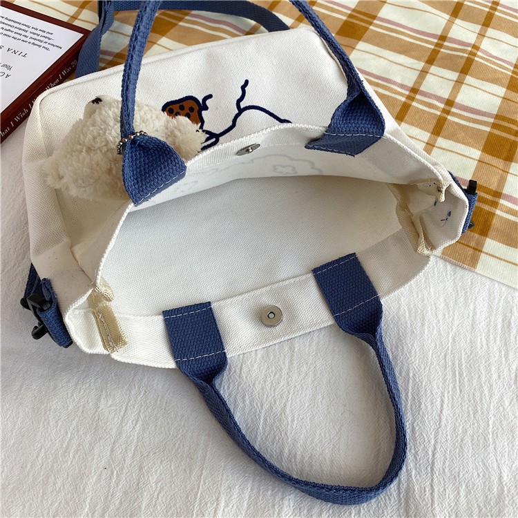 Túi tote vải canvas đeo chéo balo cute dễ thương MOTERI TV248