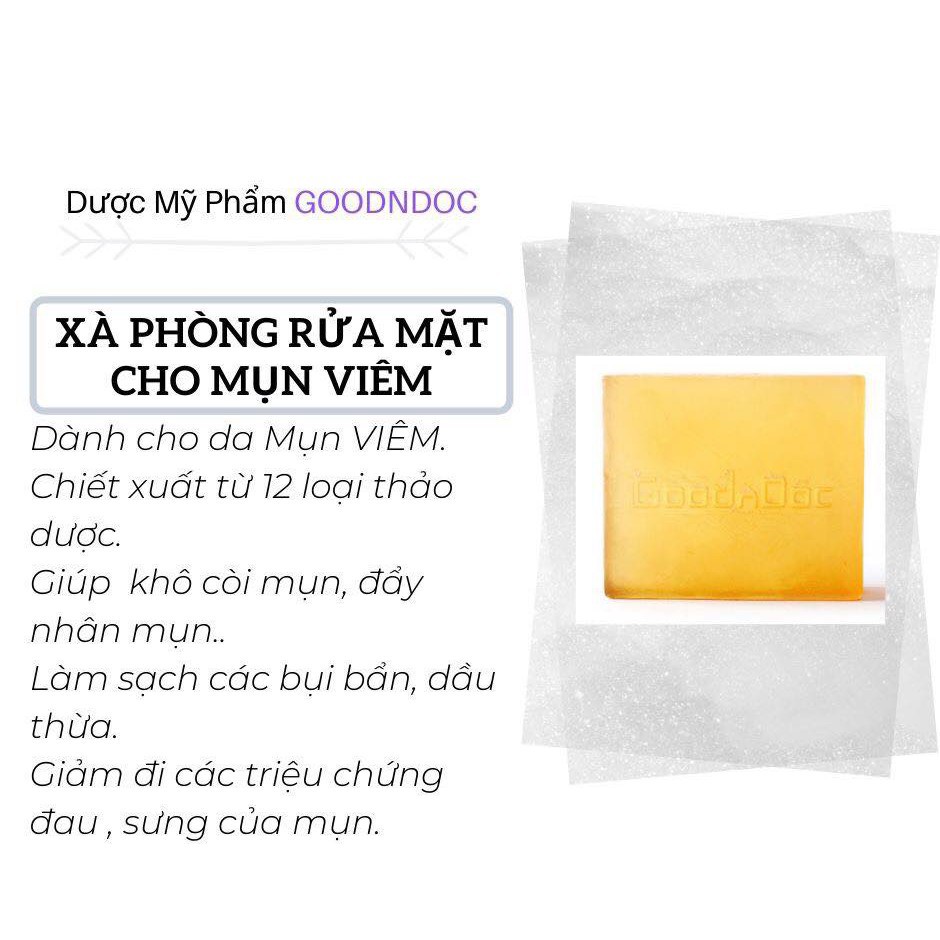 Xà Bông, Xà Phòng Giảm Nhờn, Ngừa Mụn, Làm Sạch Sâu Goodndoc AC Soap/Blackhead Soap 100g