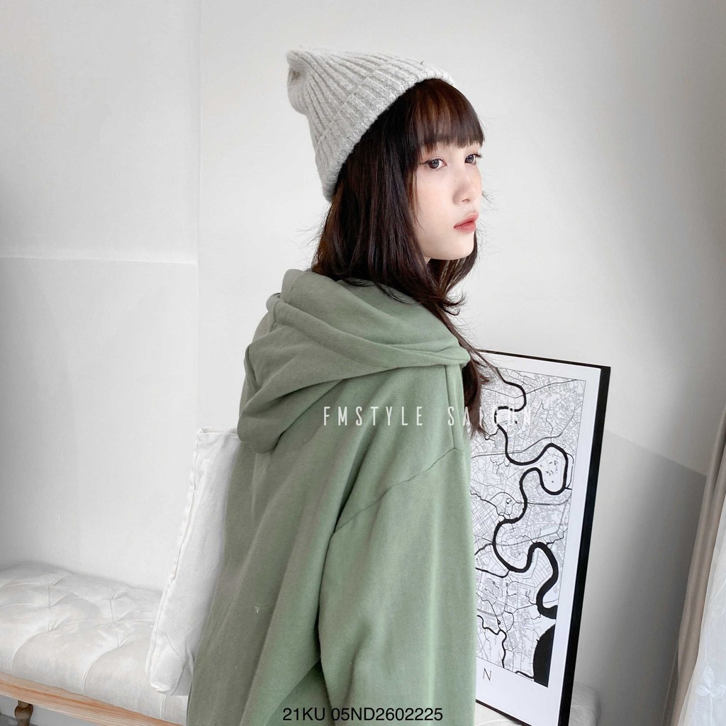 Áo khoác nỉ có nón chống nắng thêu SUMMER ulzzang thời trang nữ FmStyle SaiGon 21KU05ND2602 | BigBuy360 - bigbuy360.vn