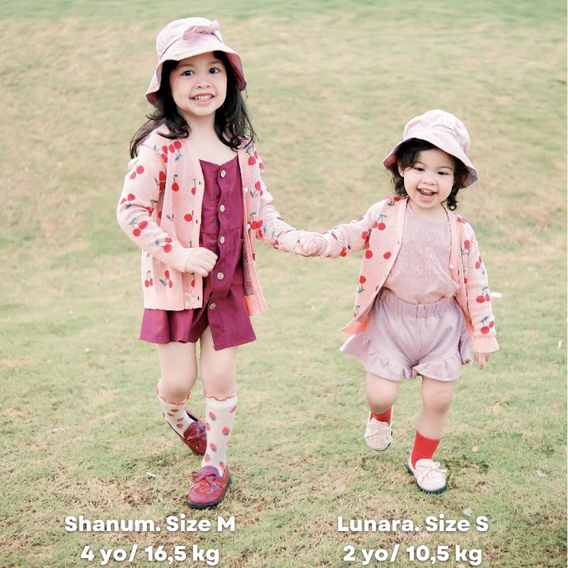 Cherry cardi (Chỉ Có Trẻ Em) - Áo Nịt Cặp Đôi Mẹ Và Con Gái