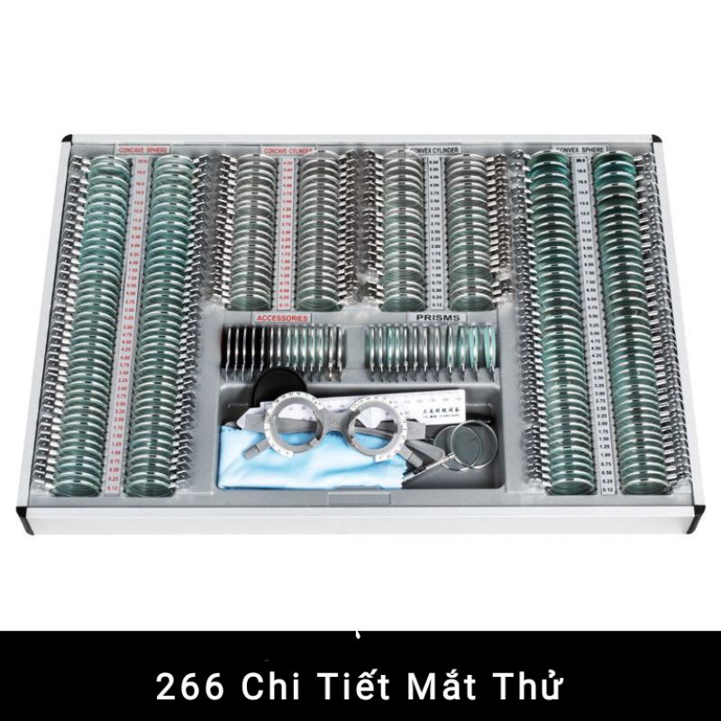 Hộp thử mắt vành inox cao cấp, tròng thủy tinh phôi Nhật