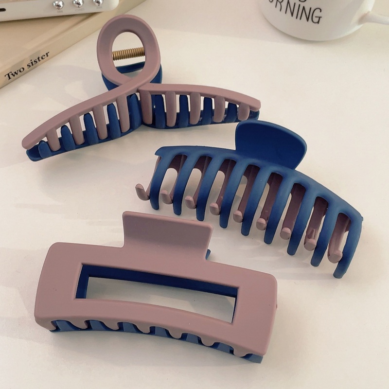 Kẹp tóc nhựa Acrylic hai màu thời trang Hàn Quốc cho nữ