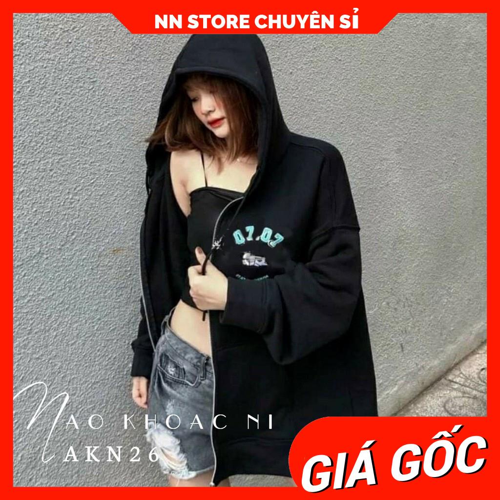 ÁO KHOÁC NỈ DÂY KÉO NAM NỮ UNISEX THÊU CÚN 0707 CỰC HOT AKN26 ⚡FREESHIP⚡100% ẢNH THẬT⚡ NN CHUYÊN SỈ - NN STORE