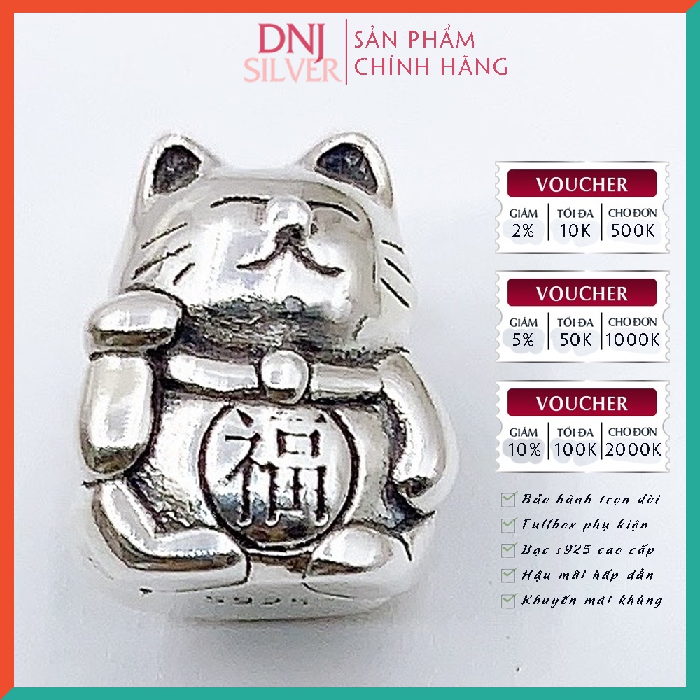 [Hàng cao cấp] Vòng tay bạc 925 cao cấp dành cho nữ - Vòng tay charm bạc Thần Tài Tụ Bảo, kinh doanh thuận lợi - DNB007
