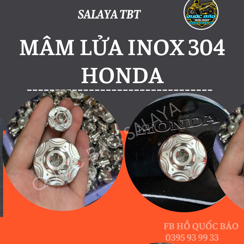 Ốc Mâm Lửa Inox 304 Ngôi Sao 6 Cánh Dành Riêng Cho Các Dòng Xe Hãng Honda Yamaha