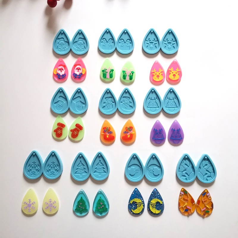 Set 10 Khuôn Silicone Làm Mặt Trang Sức Thủ Công