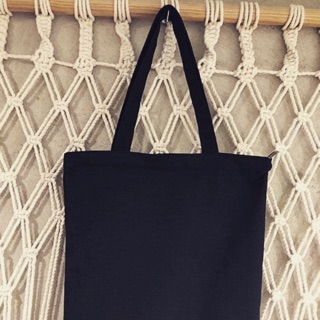 TÚI TOTE VẢI CANVAS TRƠN ĐEN - TRẮNG (CÓ KHOÁ & KHÔNG KHOÁ)