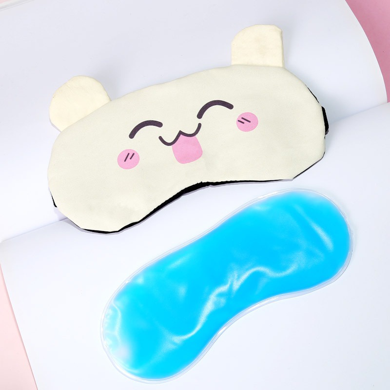 Miếng Bịt Mắt Ngủ Vải Lụa Nguyên Chất Giúp Thư Giãn Du Lịch  Miếng Bịt Mắt Ngủ Gấu Trúc Lông Nhung