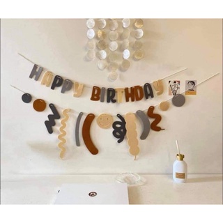 bộ chữ happy birthday dây treo