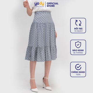 Chân váy Yody họa tiết chấm bi ba tầng cá tính CVN4112