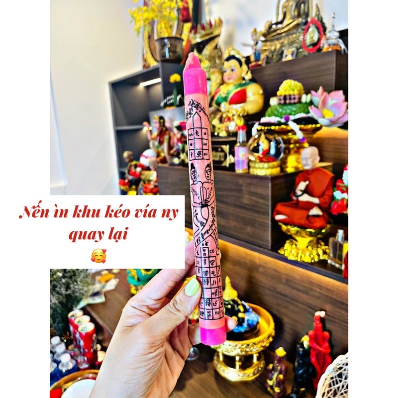 nến thủ công tình yêu màu hồng