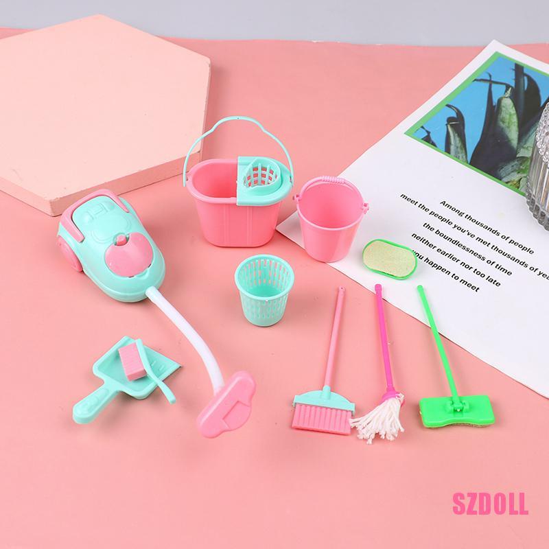 Set 10 Món Đồ Chơi Dọn Dẹp Nhà Búp Bê ts3SZDOLL