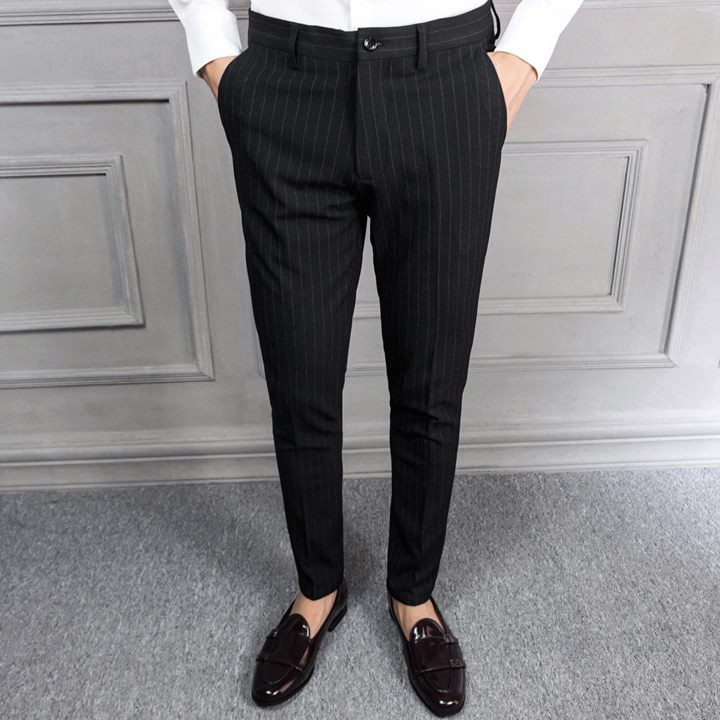 Quần ÂU ĐEN KẺ SỌC TRẮNG | BigBuy360 - bigbuy360.vn