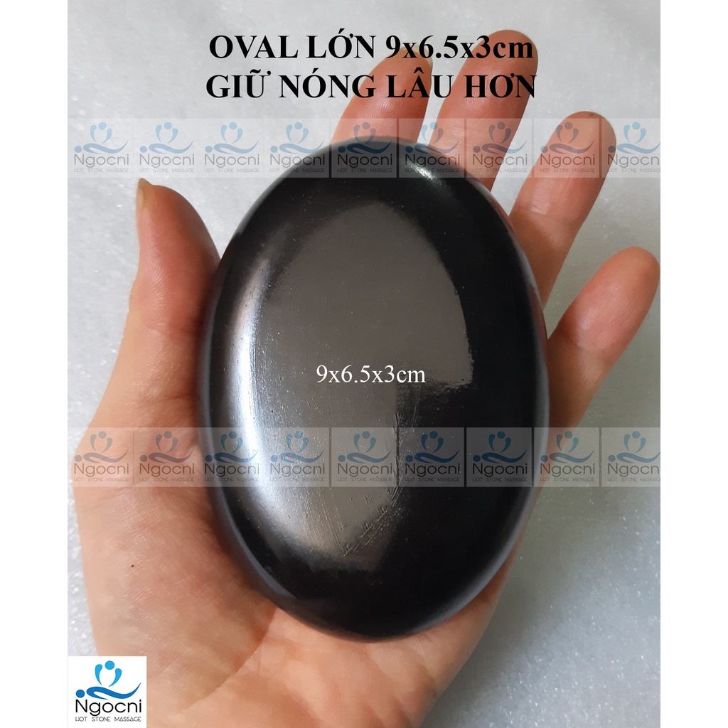 Đá Nóng Massage Spa Oval 8x6cm - Tròn 8x8cm - Chữ nhật 11x7cm