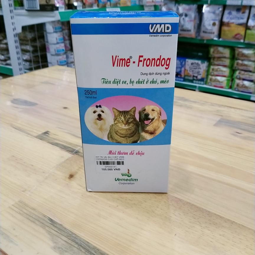 Thuốc diệt ve, bọ chó hiệu quả Vime Frondog - lọ 250ml