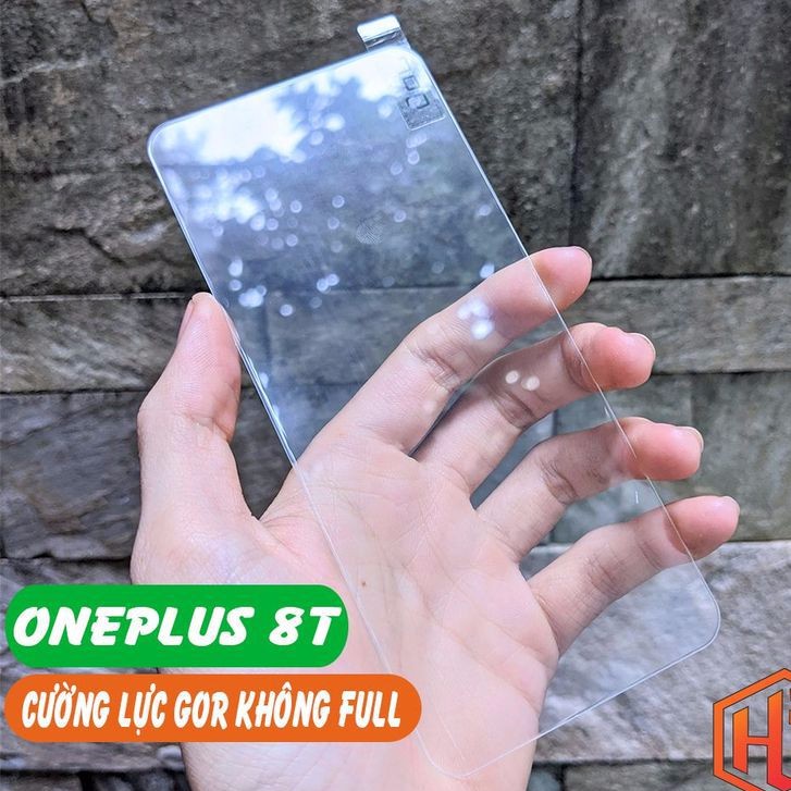 Oneplus 8T_Bộ 2 dán kính cường lực Gor 9H vát cạnh 2,5D cảm ứng siêu mượt ( Trong suốt )