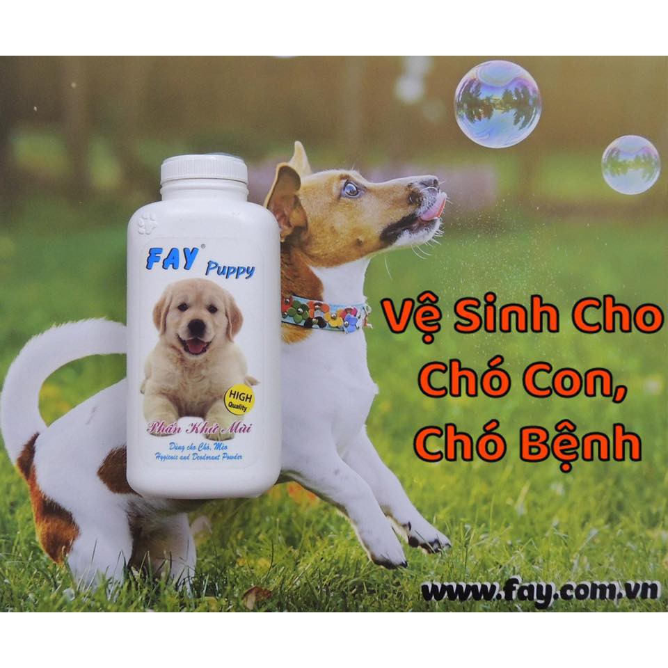 Phấn khử mùi Fay Puppy &amp; Kitty 120g (chó mèo)