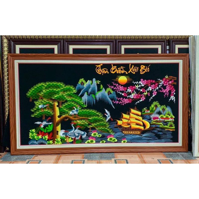 Tranh thêu thuận buồm xuôi gió