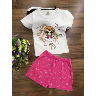 combo bộ và áo váy oshkosh cho bé