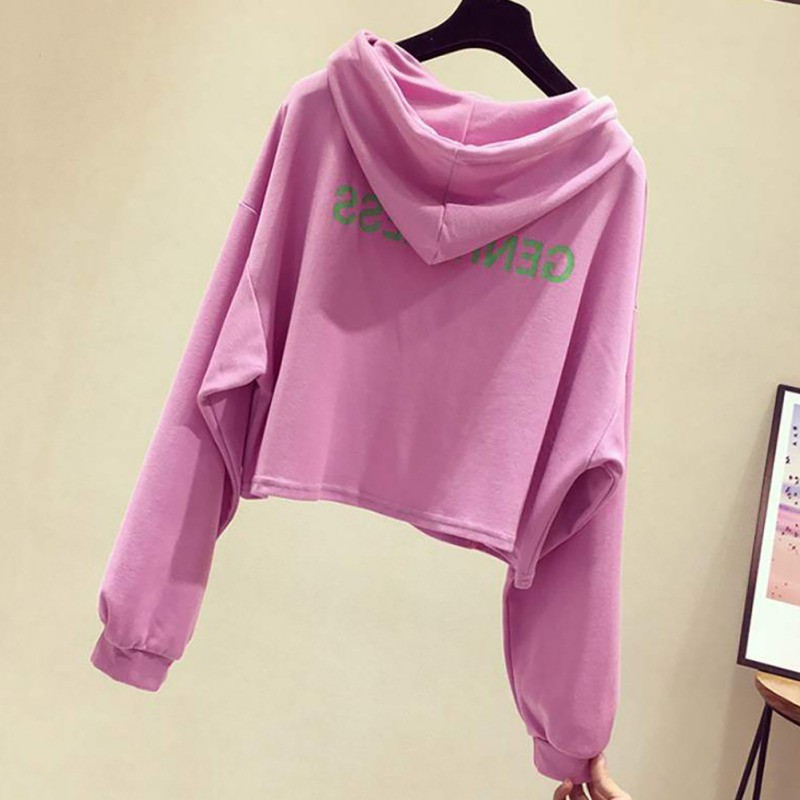 Áo Hoodies tay dài hoạ tiết chữ in thiết kế đáng yêu cho phái nữ | BigBuy360 - bigbuy360.vn