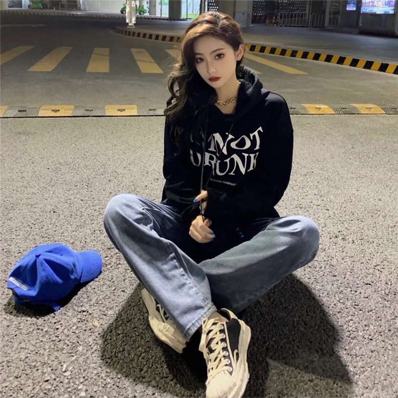 NRVP Áo Hoodie Dáng Rộng Thời Trang Hàn Quốc 2022 Dành Cho Nữ