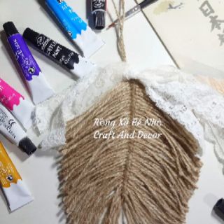 Chiếc lá dây thừng (Móc khóa decor)