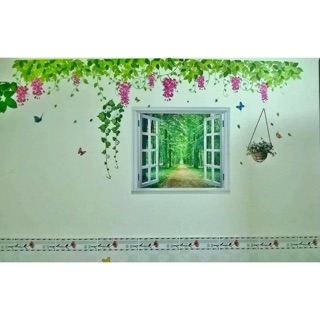Set cửa sổ và giàn hoa leo