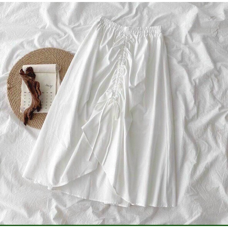 CHÂN VÁY CHỮ A RÚT DÂY VITAGE CẠP CAO | BigBuy360 - bigbuy360.vn