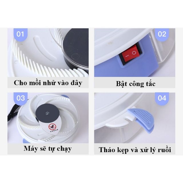 [FREESHIP] Máy bắt ruồi tự động thông minh hiệu quả an toàn thân thiện.