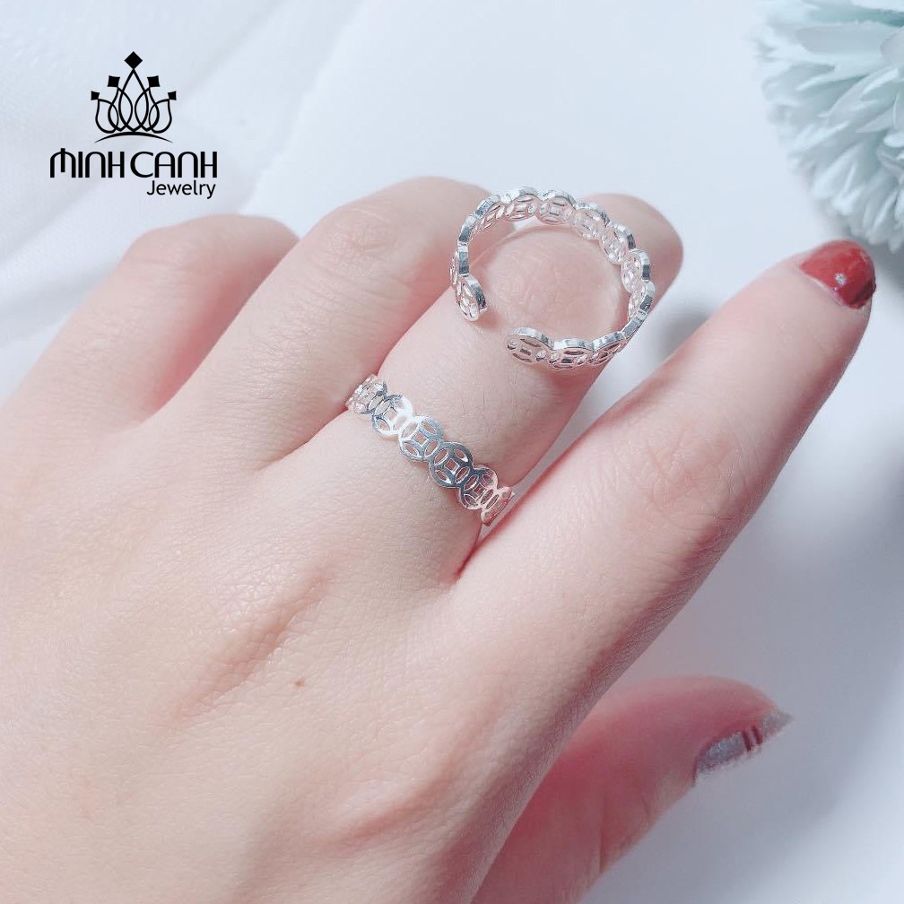 Nhẫn Kim Tiền Bạc Hở Freesize - Minh Canh Jewelry
