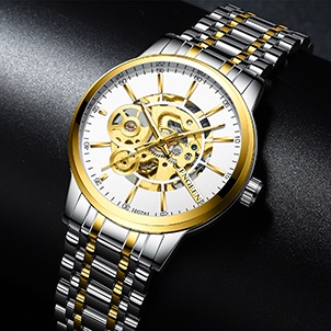 Đồng hồ nam F N G E E N chính hãng cao cấp đẹp, đồng hồ nam cơ dây kim loại sang trọng mã A12 | BigBuy360 - bigbuy360.vn