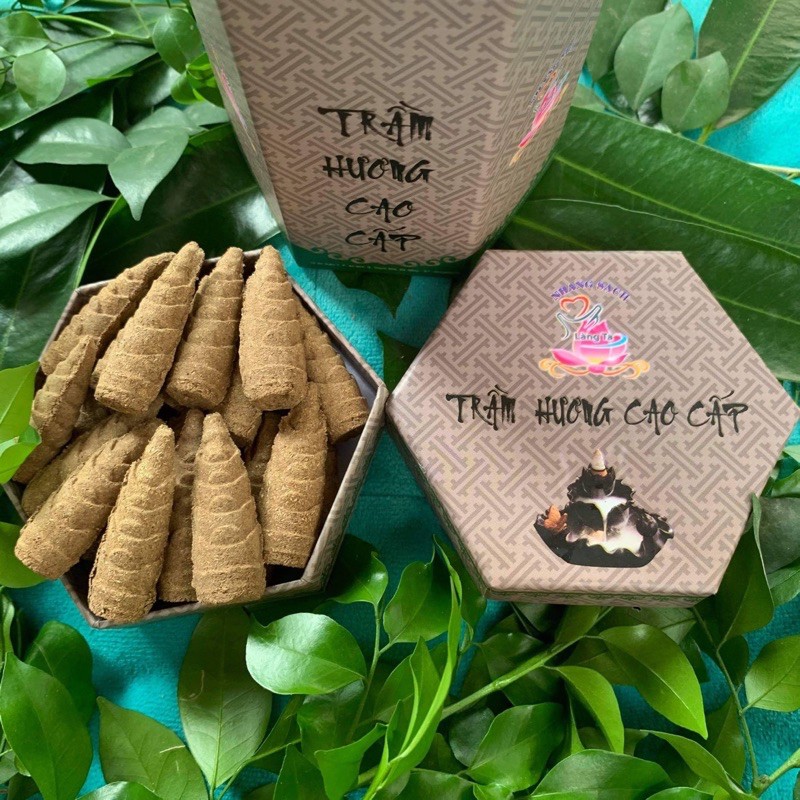 Nhang NỤ TRẦM HƯƠNG 50 viên Khói Toả Ngược - Nhang sạch Làng Ta