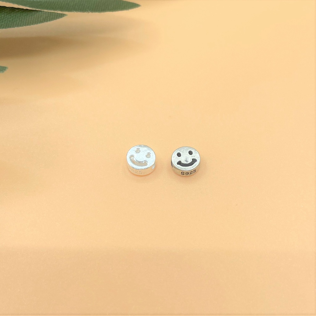Charm nối hình mặt cười - Charm Bạc 925 - Mã CA780 CB048