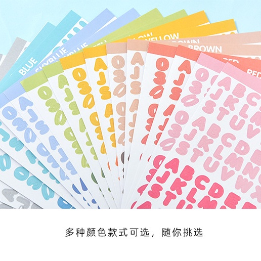 PeachSticker Dán Trang Trí Sổ Tay/Điện Thoại/Album DIY Hình Chữ Cái Và Số Nhiều Màu Dễ Thương